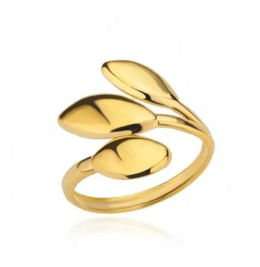 Gold Stainless Steel Adjustable Ring