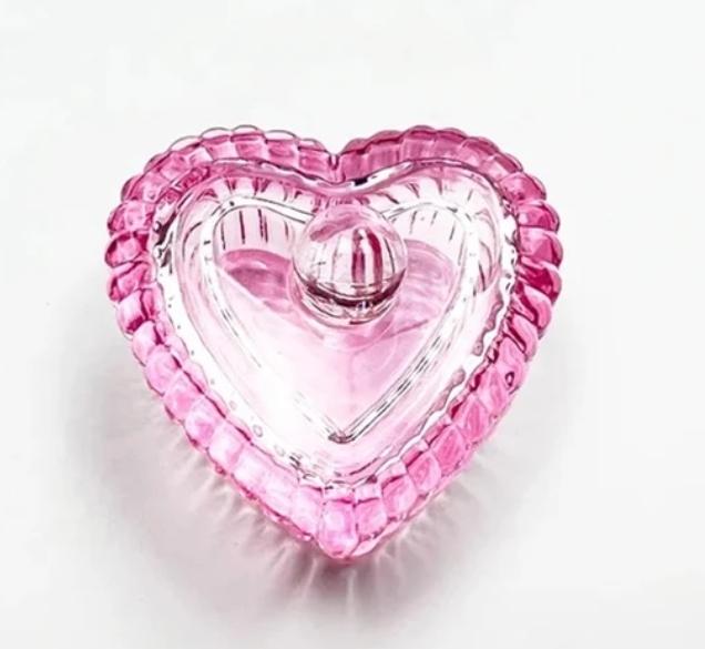 Heart Pink Crystal Glass for Acrylic