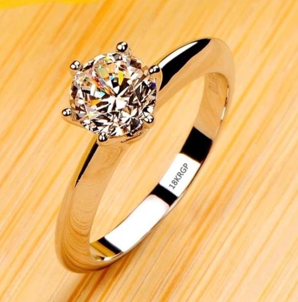 Rings For Women Silver Color White Cubic Zirconia Stone Jewelry Fashion