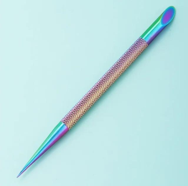 Stainless Steel Nail Cuticle Pusher Manicure Tool Gel. Double Tip.