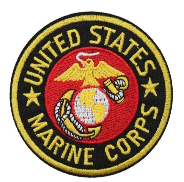 USMC Military Embroidered Stickers.