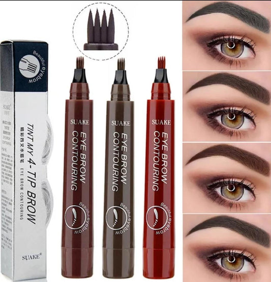 4-Point Eyebrow Perfecting Pencil. Waterproof. Long Duration Makeup